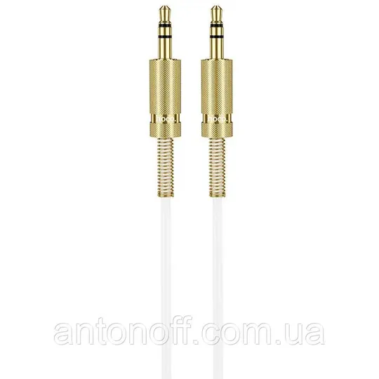 Mini-Jack 3.5 мм кабель Hoco UPA31 Spring Aux Audio Cable 3м Білий Продаж