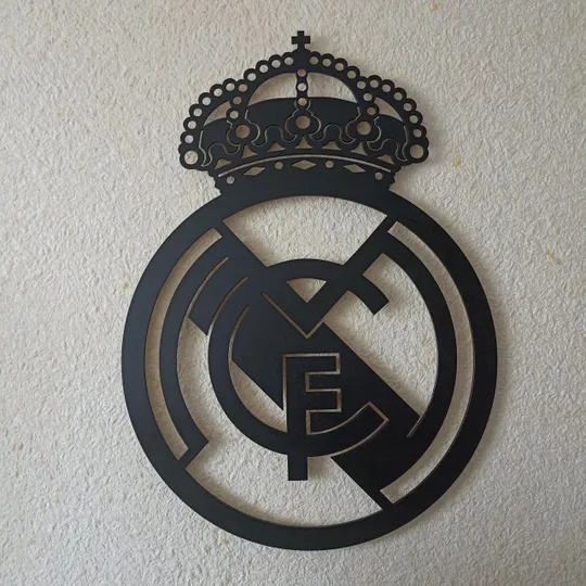 Купити Панно декоративне картина на стіну емблема Реал LED 16 кольорів пульт 600х435 acr-p000048