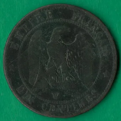 фото, 10 сантимів 1857 року W Франція [М]