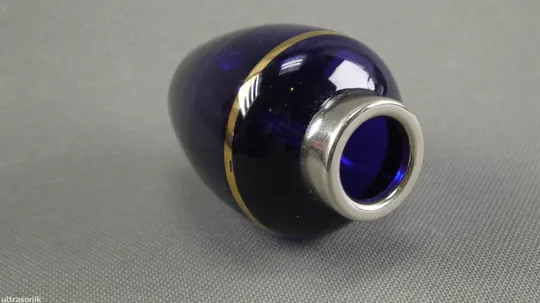 Кобальтова синя банка чайниця старе радянське кольорове скло Вживане З аукціону