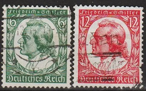 1934 - Рейх - Шиллер Mi.554-55 _1.60 € Ціна