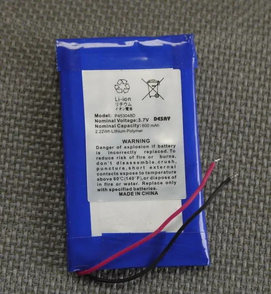Li-Pol аккумулятор 3.7V 2.22Wh 600mAh для наушников JBL Synchros E40BT Bluetooth Headset (P453048D) Ціна