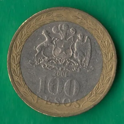фото, 100 песо 2006 року Чилі [КВ]