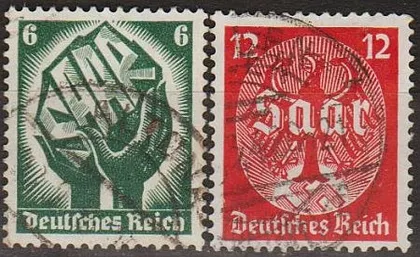 фото, 1934 - Рейх - Саар Mi.544-45  _гаш