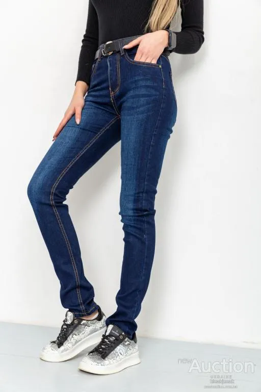 Купити Джинсы женские демисезонные 214R8010, цвет Темно-синий