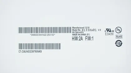 фото, Матриця 13.3 B133XW01 V.0 (1366*768, 40pin, LED, SLIM (горизонтальні планки), глянцева, роз'єм праворуч знизу) для ноутбука