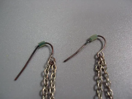 бижутерия серьги подвесные булава и кубик 6,5 см №10880 Продаж