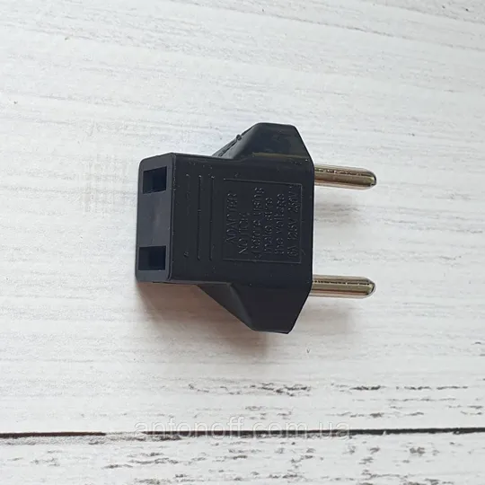 Купити Мережевий перехідник адаптер з американської на євро вилку EU розетка 6A 125V-250V Чорний