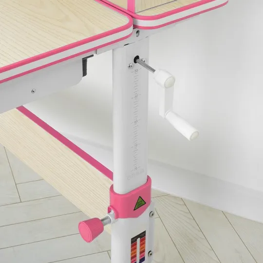 Детская Парта Bambi M 4804(W)-8, с надстройкой, выдвижной ящик, регулируемая высота (Розовый) Інтернет-аукціон