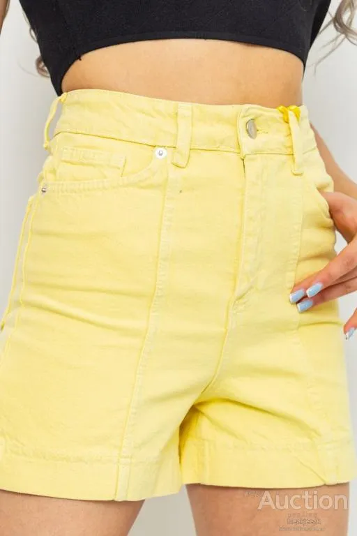 Джинсовые шорты, цвет желтый, 214R245 З аукціону