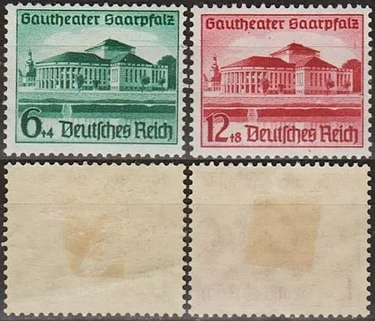 фото, 1938 - Рейх - Театр Саар Mi.673-74 _4,0 € *