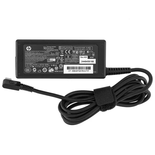 Оригінальний блок живлення для ноутбука HP TYPE-C 65W, black, RECTANGULAR З аукціону