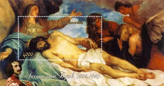 ЦАР-Живопись- Антуан Ван Дейк -2011.Чистый  красивый Блок.MNH. Ціна