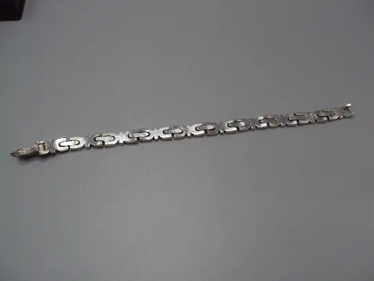 Браслет унисекс плетение улитка серебро 925 проба Мехико вес 34,29 г длина 29 см ширина 8 мм №15571 Інтернет-аукціон