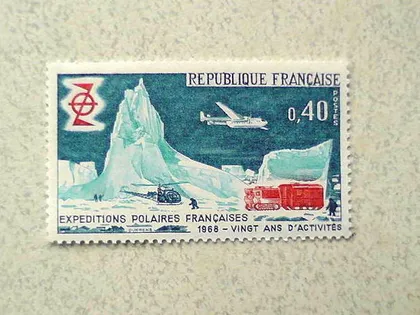 фото, Поштова марка Франція 1968 рік **