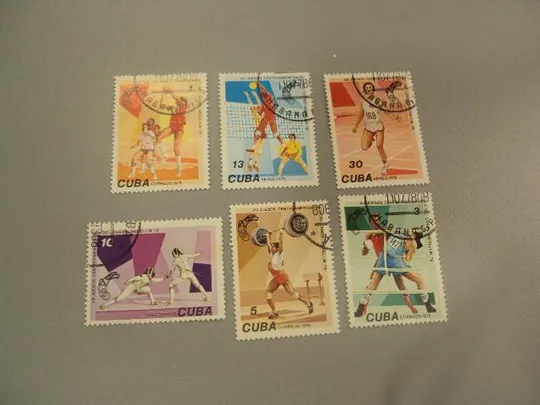 марки серия Куба 1978 спорт лот 6 шт гаш №1456 Ціна
