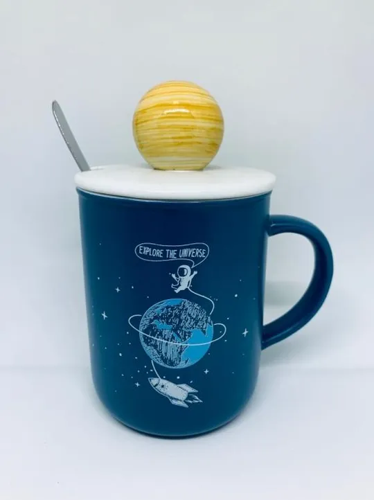 Кружка Explore the universe с крышкой и ложкой Ціна