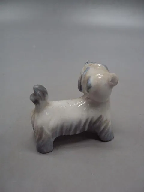 Фигура фарфор миниатюра Германия корона MO собака терьер собачка щенок размер 4,3х4,7 см №14038 Характеристики