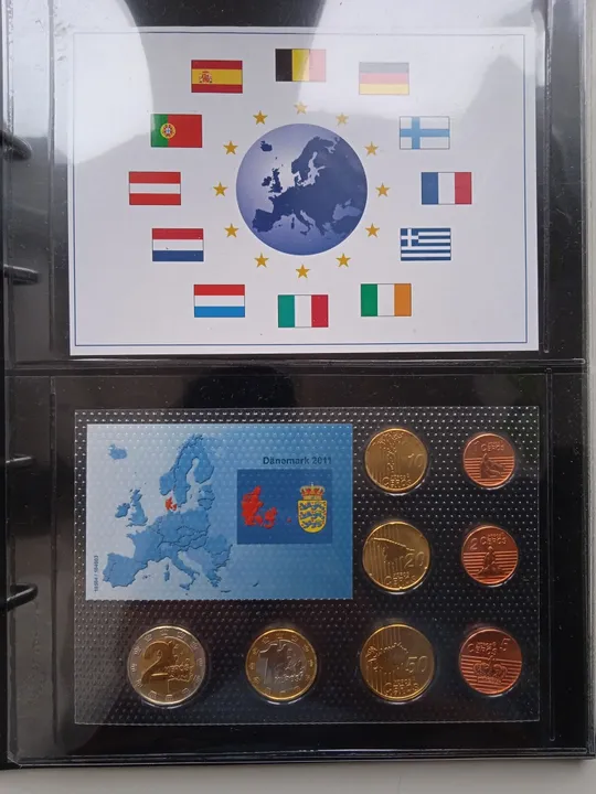 Данія. Річний набір монет Євромонет(Європроба) Продаж