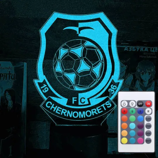 Акриловий світильник-нічник з пультом 16 кольорів Чорноморець ФК tty-n002268 Ціна