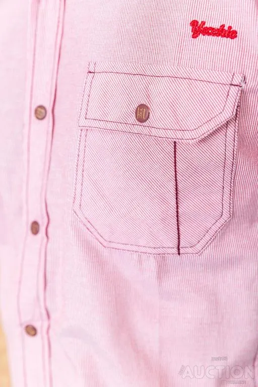 Рубашка мужская в полоску, цвет розовый, 186R1429 Де купити