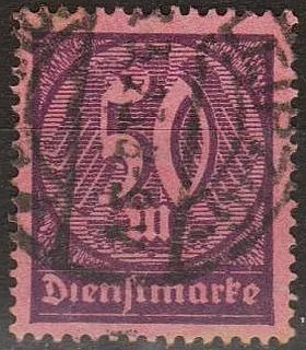 фото, 1922 - Німеччина - Стандарт - Службова 50 Mi.73 гаш _2,0 €