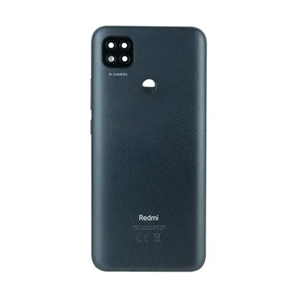 фото, Задня частина корпусу Xiaomi Redmi 9C Grey (з склом камери)