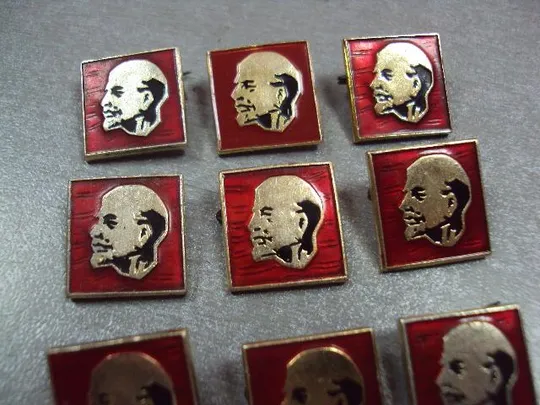 знак ленин профиль флаг лот 9 шт №1573 Продаж