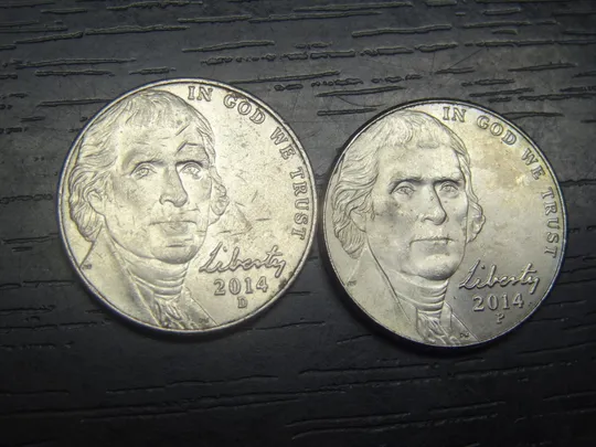 5 центів 2014 США (два різновиди) Ціна