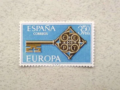 фото, Поштова марка Іспанія " Європа СЕРТ " 1968 рік **