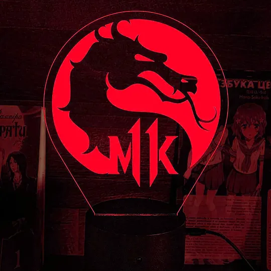 Акриловий світильник-нічник Mortal Kombat Смертельна битва червоний tty-n002251 Ціна