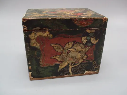 Чайница шкатулка для чая братья К и С Поповы 1900 год царизм дерево размер 10,1х12,1х9,1 см (№1549) З аукціону