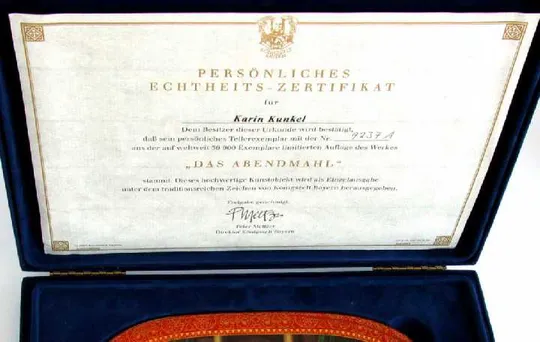 Ікона на порцеляні Тайна Вечеря 1995 г Germany 9237 Інтернет-аукціон