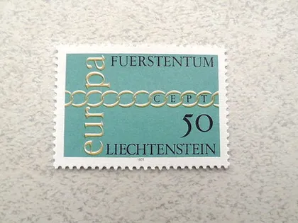 фото, Поштова марка Ліхтенштейн " Європа СЕРТ " 1971 рік **