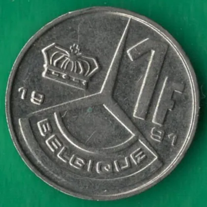 фото, 1 франк 1991 року Belgique [М]