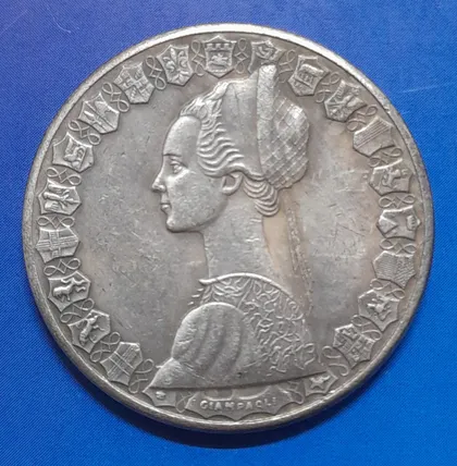 фото, Італія. 500 лір "Каравела". Копія.