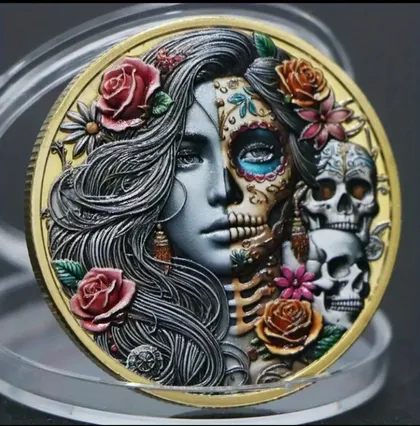 фото, Сувенірна монета: " Два обличчя ".