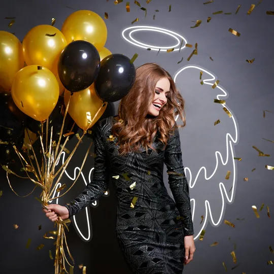 Неоновий світильник Крила Янгола та Німб 700х750 acr-n000027 З аукціону