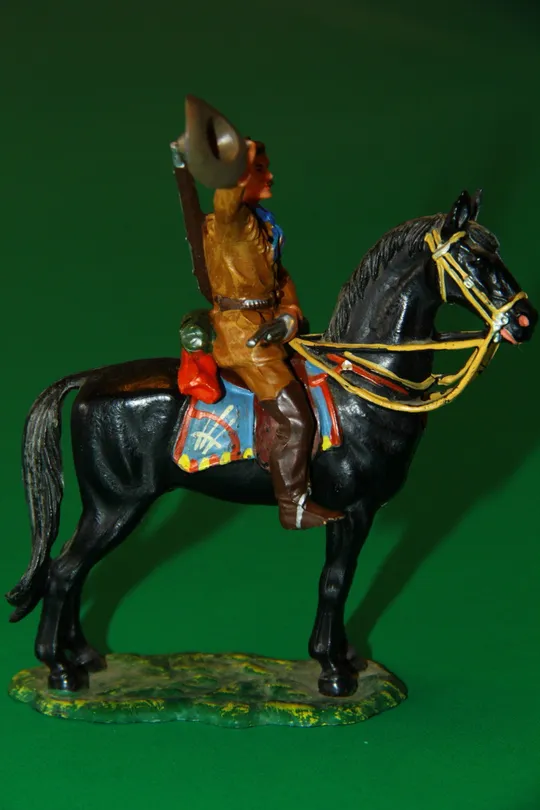 Купити ковбой трапер ОЛД ШАТТЕРХЕНД на коні № 7550 траппер ELASTOLIN 70мм ФРГ