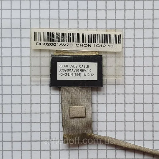 Шлейф матриці Asus K53B / DC02001AV20 для ноутбука оригінал з розборки З аукціону