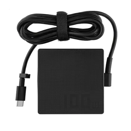 фото, Блок живлення для ноутбука ASUS TYPE-C 100W, квадратный, black (нужен кабель!)