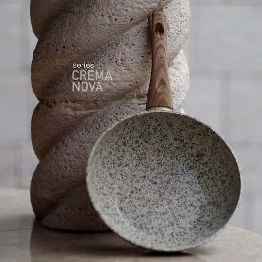 Купити Сковорода универсальная Fissman Crema Nova AL-4321-24 24 см кремовая