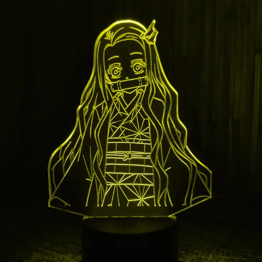 Акриловий світильник-нічник Незуко Камадо 3 жовтий tty-n001370 Ціна