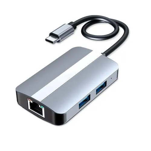 USB 3.0 Type-C - RJ45 Ethernet LAN адаптер и хаб 2x USB 2.0 3.0 SD TF Ціна