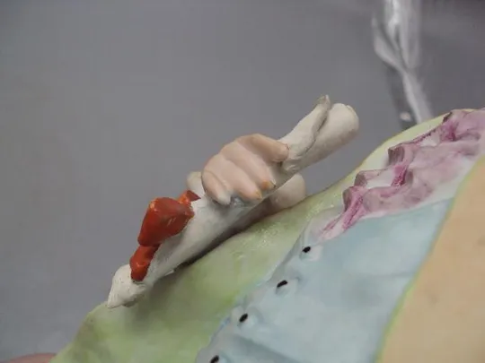 Фигура фарфор статуэка Германия клеймо PR кавалер с письмом свитком и розой высота 39 см №14497 Інтернет-аукціон