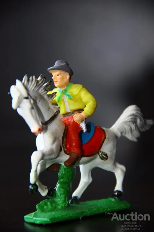 Купити ковбой ГДР №091 ДЖИМ БРИДЖЕР Фрихольд Фишер на коне №312  желтая РЕЗИНА !!