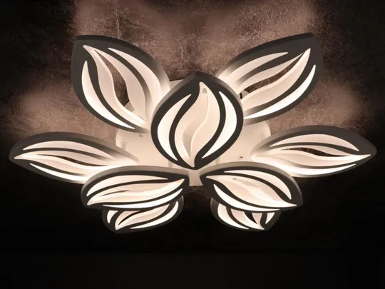 Люстра потолочная LED с пультом A2325/6+3-wh Белый 10х70х70 см. З аукціону