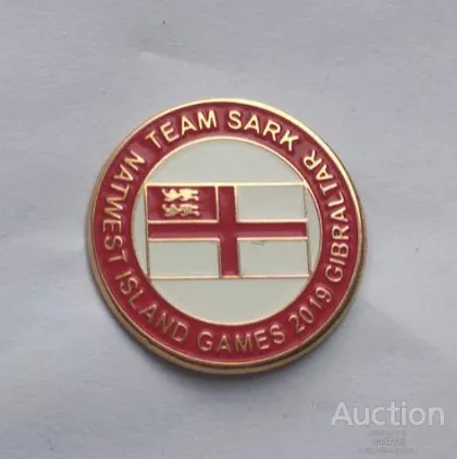 фото, футбол - официальный значок футбольной сборной острова Сарк на Островных играх 2019 /Гибралтар/