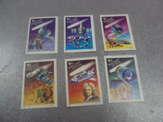 марки венгрия космос покорение космоса 1986 астрономия негаш лот 6 шт №12 Ціна