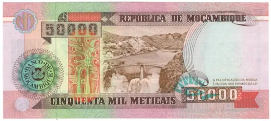 Купити 50000 метикалів 1993 року UNC Мозамбік